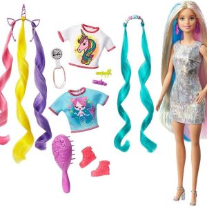 Барбі єдиноріжка русалка з аксесуарами Barbie fantasy hair doll, оригінал від Маттел